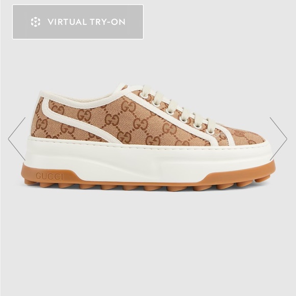 Gucci women’s GG sneaker size 37.5 E/ 7.5B - Picture 2 of 9